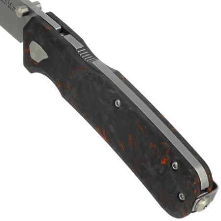 Nóż składany Maserin Pulse 630/FCA Black-Orange Fat Carbon, Stonewashed MagnaCut by Igor Bortolussi