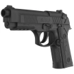 Zestaw wiatrówkowy 62: Pistolet Niksan Defence NKS CP92 Black 4.5 mm, 1400 BBs, 10 kapsuł CO₂, 100 tarcz