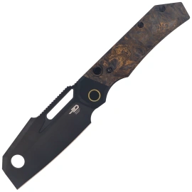 Nóż składany Bestech Nyrrdreki Black Titanium/Dark Matter Gold Fatcarbon, Satin DLC M390 by Fabian Hobbelen (BT2607D)