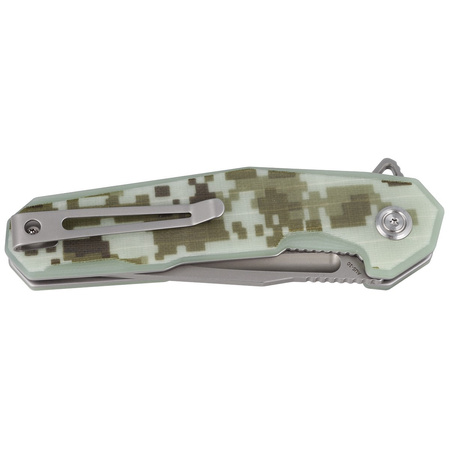 Kubey Carve Knife Digital Camo G10, Bead Blasted AUS-10 (KB237H)
