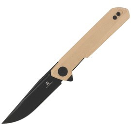 Bestechman Mini Dundee Knife Khaki G10, Black PVD D2 by Ostap Hel (BMK03I)
