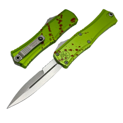 Nóż automatyczny OTF Microtech Hera II Mini Bayonet Zombie Aluminium, Stonewashed M390MK by Tony and Sean Marfione (1701M-10Z)