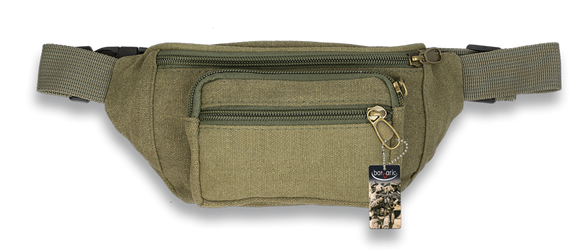 Barbaric Fanny Pack Green Canvas (34931-VE)