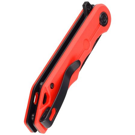 Nóż składany Kubey Knife Mizo Red G10, Blackwashed AUS-10 by Tiguass (KU312C)