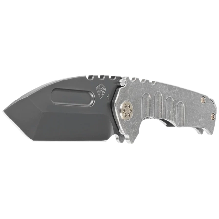 Medford Praetorian Genesis T Tanto Tumbled Titanium, Bronze HW/Clip, Black DLC S45VN by Greg Medford (MK0294PT-01TM-T1C1-BN)