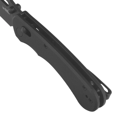 Kubey Stalker Knife Black G10, Blackwashed D2 by Johan Jordaan (KU504E)