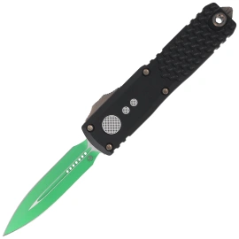Microtech UTX-85 Gen IV D/E OTF Knife Jedi Master Aluminum, Green M390MK by Tony Marfione (12324-1JM)