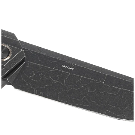 WE Knife Cybernetic LE No 202/205 Black Etching Pattern Titanium, Black Stonewashed CPM 20CV (WE22033-4)