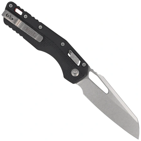 Microtech MSI S/E Knife Black Tri-Grip Polymer / Red Back Strap, Stonewashed M390MK by Tony Marfione (210T-10PMBK-A5)