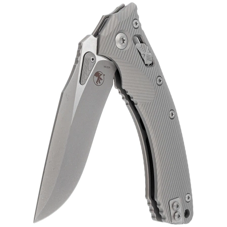 Microtech Amphibian Ram-Lok S/E Fluted Natural Clear Aluminium, Apocalyptic M390MK by Tony Marfione (137RL-10APFLNC)