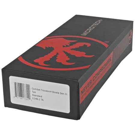 Nóż automatyczny OTF Microtech Combat Troodon Gen III Bowie Tan Aluminium, Black M390MK by Tony Marfione (1146-1TA)