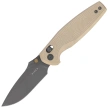 Kizer Khamsin Knife Sand Aluminum, Gray PVD / Stonewashed Nitro-V by Maksim Epifantsev (V3791A1)