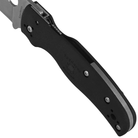 Spyderco Shaman Lightweight Knife Black FRN, Satin CTS BD1N by Sal Glesser (C229PBK)