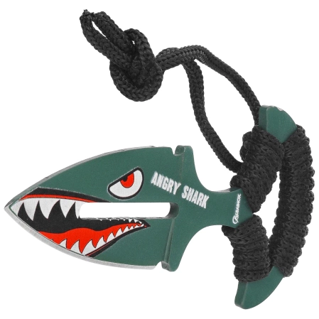 Martinez Albainox Angry Shark Knife Black Strung, Green 3Cr13Mov (32524)