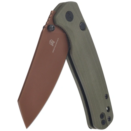 Nóż składany Bestechman Cicada's Wing-TL OD Green G10, Gold PVD 10Cr15CoMoV (BMK24H)