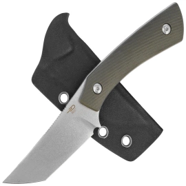 Bestech Step Knife Green G10, Stonewashed D2 by Denis Simonutti (BFK06B)