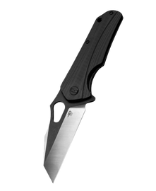 Bestech Operator Knife Black G10, Satin / Black Stonewashed D2 (BG36A)
