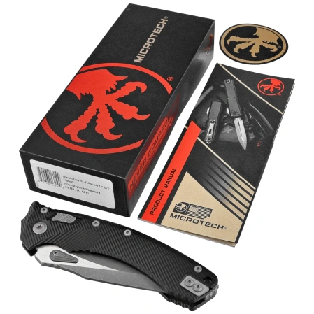 Microtech Amphibian Ram-Lok S/E Knife Black Fluted Aluminum , Apocalyptic M390MK by Tony Marfione (137RL-10APFL)