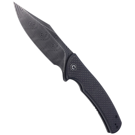 Nóż składany Civivi Sinisys Black G10, Black Hand Rubbed Damascus (C20039-DS1)