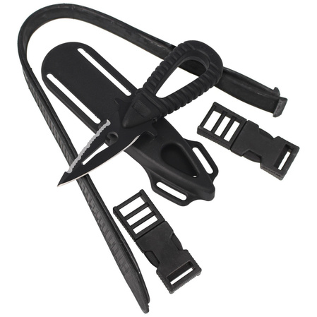 Nóż nurkowy MAC MicroSub Race 2 Black ABS, Black Idroglider W 1.4060
