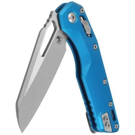Nóż składany Microtech MSI S/E Blue Slab Side Aluminium, Stonewashed M390MK by Tony Marfione (210-10BL)