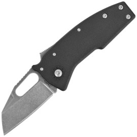 Demko Nano-Shark SF Knife Black GRN, Stonewashed AUS10A by Andrew Demko (NANO-10A-Black GRN-SF)