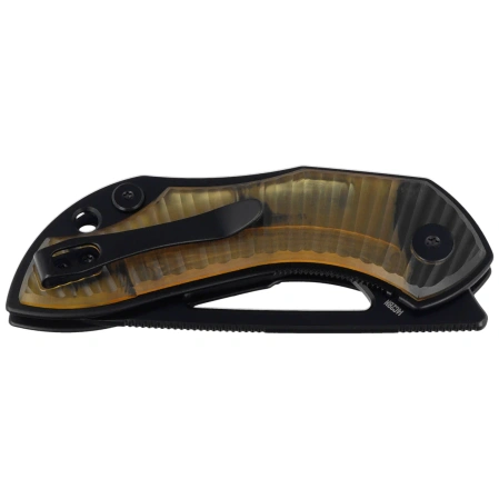 Nóż składany Bestechman Triassic Amber Ultem, Black PVD 14C28N by Denis Simonutti (BMK17F)