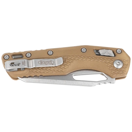 Microtech MSI S/E Knife Dark Earth Tri-Grip Polymer, Stonewashed M390MK by Tony Marfione (210T-10PMDE)