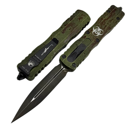 Nóż automatyczny OTF Microtech Dirac Delta D/E Signature Outbreak Deep Engraved Aluminium, Outbreak M390 by Tony Marfione (227-1OBDS)