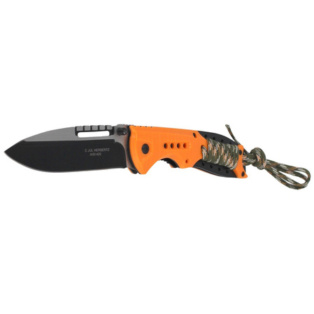 Herbertz CJH Orange Plastic/Paracord Knife, Black 420 (564712 - 10000356)