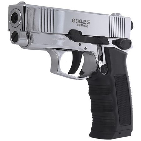 Zestaw pistolet wiatrówka Voltran Ekol ES 55 Shiny 4.5 mm, 1400 BBs, 10 kapsuł, tarcze