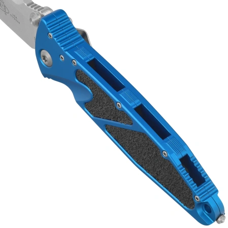 Microtech Socom Elite S/E-M Knife Blue Aluminum, Stonewashed M390 by Tony Marfione (160-10BL)