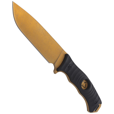 Puma Solingen Hunting Knife Wood, Gold Titanium Coating (326213)