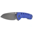 Remette RT-BEE-B Knife w/Titanium Toothpick Blue G10, Handmade Satin 14C28N
