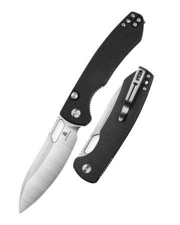 Bestechman Firebird Knife Black G10, Satin / Stonewashed D2 (BMK05A)