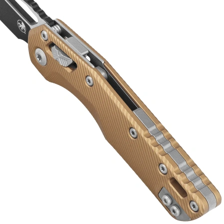 Microtech MSI S/E Knife Fluted Brown Aluminum, Black M390MK by Tony Marfione (210-1FLBN)