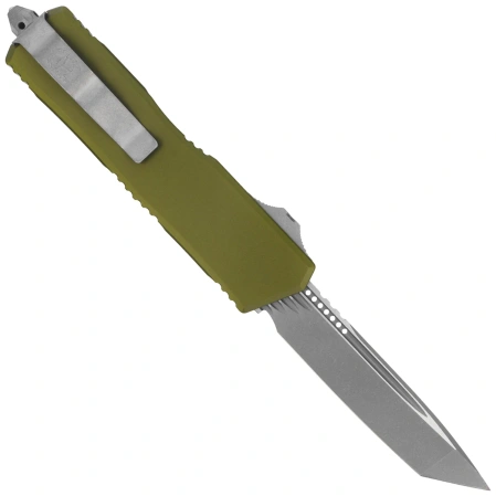Microtech Scarab Gen III Executive T/E OTF Knife OD Green Aluminium, Apocalyptic M390MK by Tony Marfione (1177-10APOD)