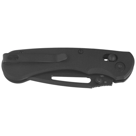 Kubey Stalker Knife Black G10, Blackwashed D2 by Johan Jordaan (KU504E)