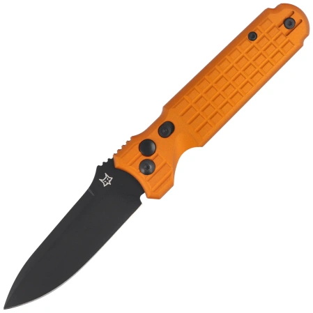 Fox Predator II 2F Full Auto Knife Orange Aluminium, Black Idroglider Hybrid Cryo (FX-448 AL O)