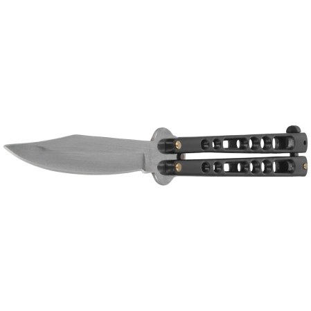 Nóż motylek Martinez Albainox Balisong, Black Zamak, Mirror 3Cr13Mov (02053-N)
