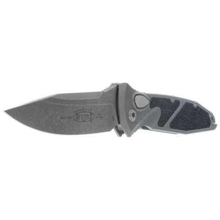 Microtech Socom Elite Auto S/E Automatic Knife Natural Clear Aluminum, Apocalyptic M390 by Tony Marfione (160A-10APNC)