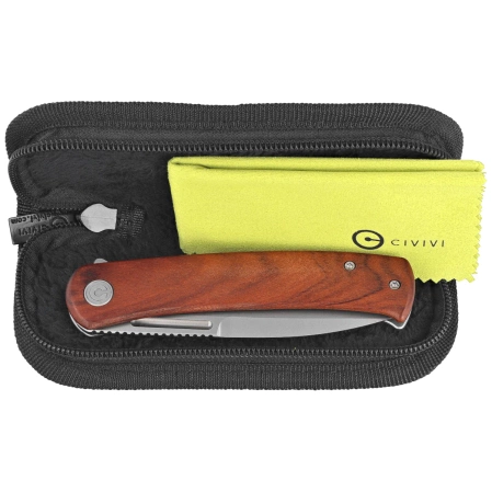 Civivi Knife Cetos Cuibourtia Wood / Stainless Steel, Silver Bead Blasted 14C28N (C21025B-4)