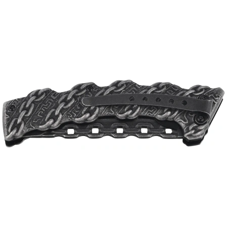 Nóż składany Third Decor Habitat N121 Stone-Polished Steel Chain-Like Design Steel, Stone-Polished Steel Chain-Like Design 420 (TH-N121)