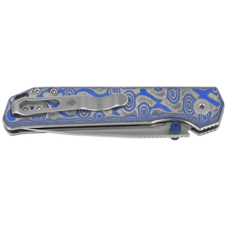 Nóż składany Kizer Begleiter 2.9 BLL Blue Vortex Micarta, Satin BD1N by Azo (V3458.2BDA1)