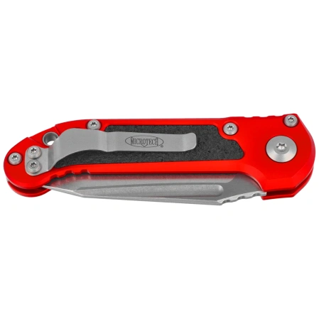 Microtech LUDT Gen III T/E Automatic Knife Red Aluminum, Stonewashed M390MK by Tony Marfione (1136-10RD)