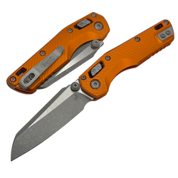 Nóż składany Microtech MSI Ram-Lok Mini S/E Orange Fluted Aluminium, Apocalyptic M390MK by Tony Marfione (210M-10APFLOR)