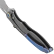 Rike Knife RK1902- B/CF Grey Titanium / Blue Carbon Fiber, Bead Blasted M390