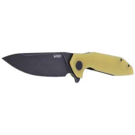 Kubey Nova LL KU117C Knife Yellow G10, Black Stonewashed D2