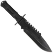 Third Decor Habitat Terminator Black Rubberized ABS, Stonewashed 420 Knife (H0301)