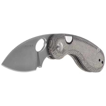 Kizer Microbe Knife Black Norplex UltreX Micarta, Satin 14C28N by Maksim Epifantsev (V2742A2)